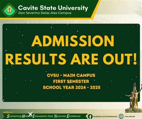 cvsu silang admission 2024|Admission Result for SY 2024.